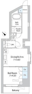 ボヌール小石川α 303 間取り図