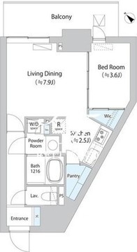 ボヌール小石川α 202 間取り図