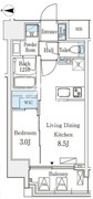 デュオフラッツ池袋 1202 間取り図