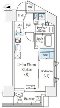 デュオフラッツ池袋 804 間取り図