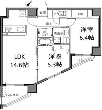 エスレジデンス目黒大岡山 301 間取り図