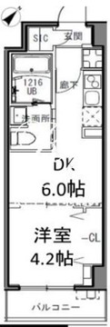 エスレジデンス目黒大岡山 202 間取り図