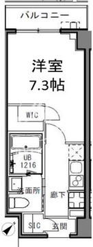 エスレジデンス目黒大岡山 207 間取り図