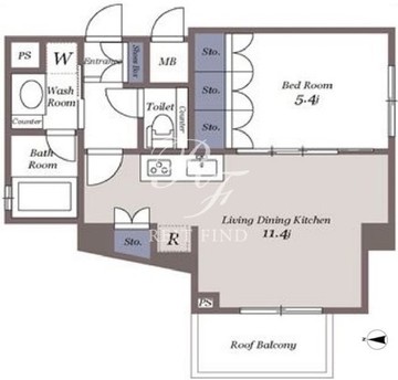 ドゥーエ参宮橋 501 間取り図
