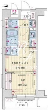 プレサンスジェネ赤羽真正寺坂 201 間取り図