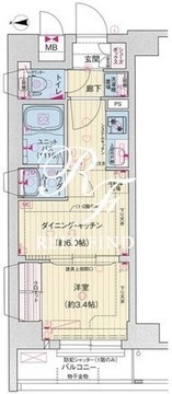 プレサンスジェネ赤羽真正寺坂 301 間取り図