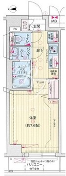 プレサンスジェネ赤羽真正寺坂 102 間取り図