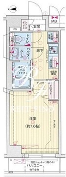 プレサンスジェネ赤羽真正寺坂 302 間取り図