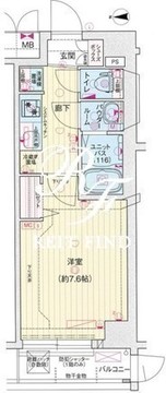 プレサンスジェネ赤羽真正寺坂 505 間取り図