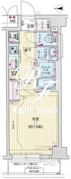 プレサンスジェネ赤羽真正寺坂 503 間取り図