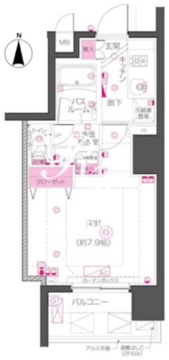 ズーム東神田 704 間取り図