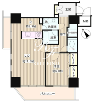 トレステージ目黒 705 間取り図