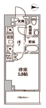 レジディア中延2 702 間取り図