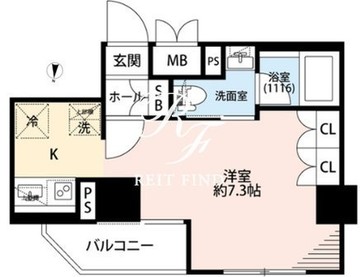 プレール・ドゥーク本所吾妻橋6 404 間取り図