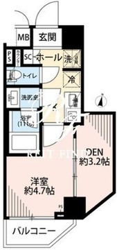 プレール・ドゥーク本所吾妻橋6 501 間取り図