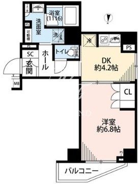 プレール・ドゥーク本所吾妻橋6 702 間取り図