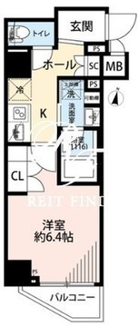プレール・ドゥーク本所吾妻橋6 502 間取り図