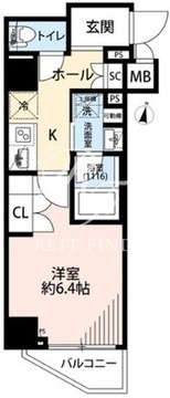 プレール・ドゥーク本所吾妻橋6 102 間取り図