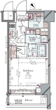 コンシェリア門前仲町SAKURA PROMENADE 202 間取り図