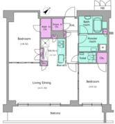 レジディア赤坂 402 間取り図