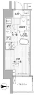 ヒューリックレジデンス新御茶ノ水 201 間取り図