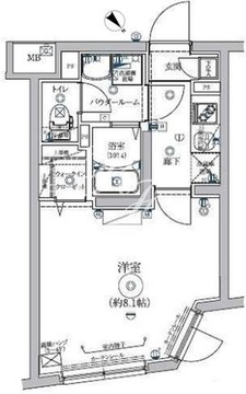 リルシア都立大学 102 間取り図