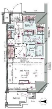 コンシェリア麻布十番TOKYOPREMIUM 301 間取り図