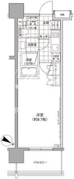 パークハビオ渋谷神山町 1206 間取り図