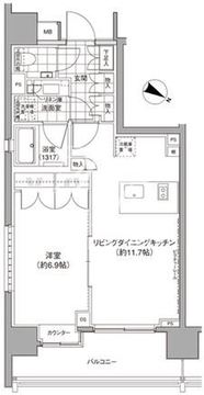 パークハビオ渋谷神山町 207 間取り図