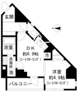 GRAND三軒茶屋WEST 601 間取り図