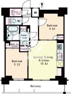 フレンシア蒲田 1206 間取り図