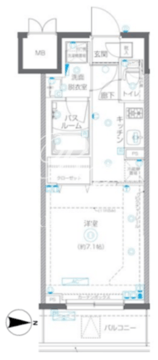 ズーム錦糸町パークサイド 602 間取り図