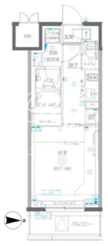 ズーム錦糸町パークサイド 802 間取り図
