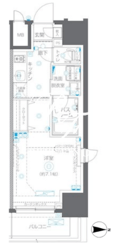 ズーム錦糸町パークサイド 703 間取り図