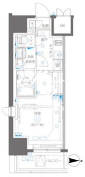 ズーム錦糸町パークサイド 701 間取り図