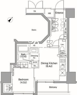 ザ・パークハビオ目黒桜邸 504 間取り図
