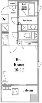 パークハビオ京橋 1304 間取り図