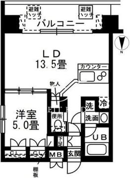 レジディア錦糸町 1307 間取り図