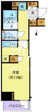 ガリシア錦糸町ステーションフロント 404 間取り図