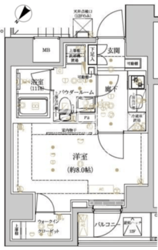 ルクレ押上 202 間取り図