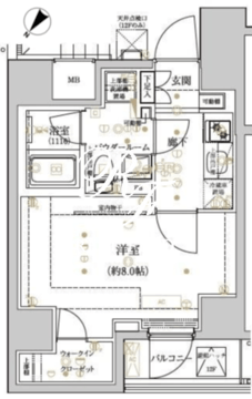 ルクレ押上 602 間取り図