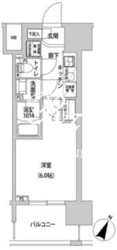 ラクラス幡ヶ谷 504 間取り図