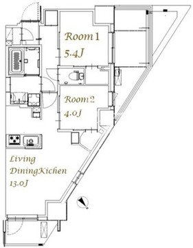 スプランディッド西日暮里 211 間取り図