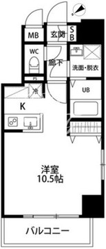ルクレ池袋 201 間取り図