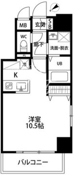 ルクレ池袋 102 間取り図