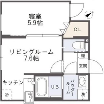 パセオ都立大学ノース 402 間取り図