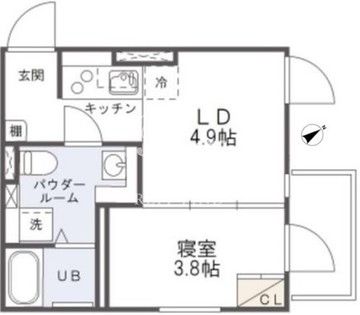 パセオ都立大学サウス 301 間取り図