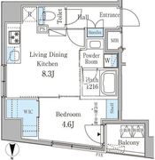 パークルール神田司町ロンド 1002 間取り図