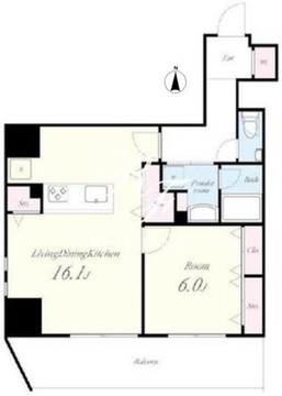 テアトル神南 301 間取り図