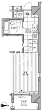 カスタリア麻布十番七面坂 501 間取り図